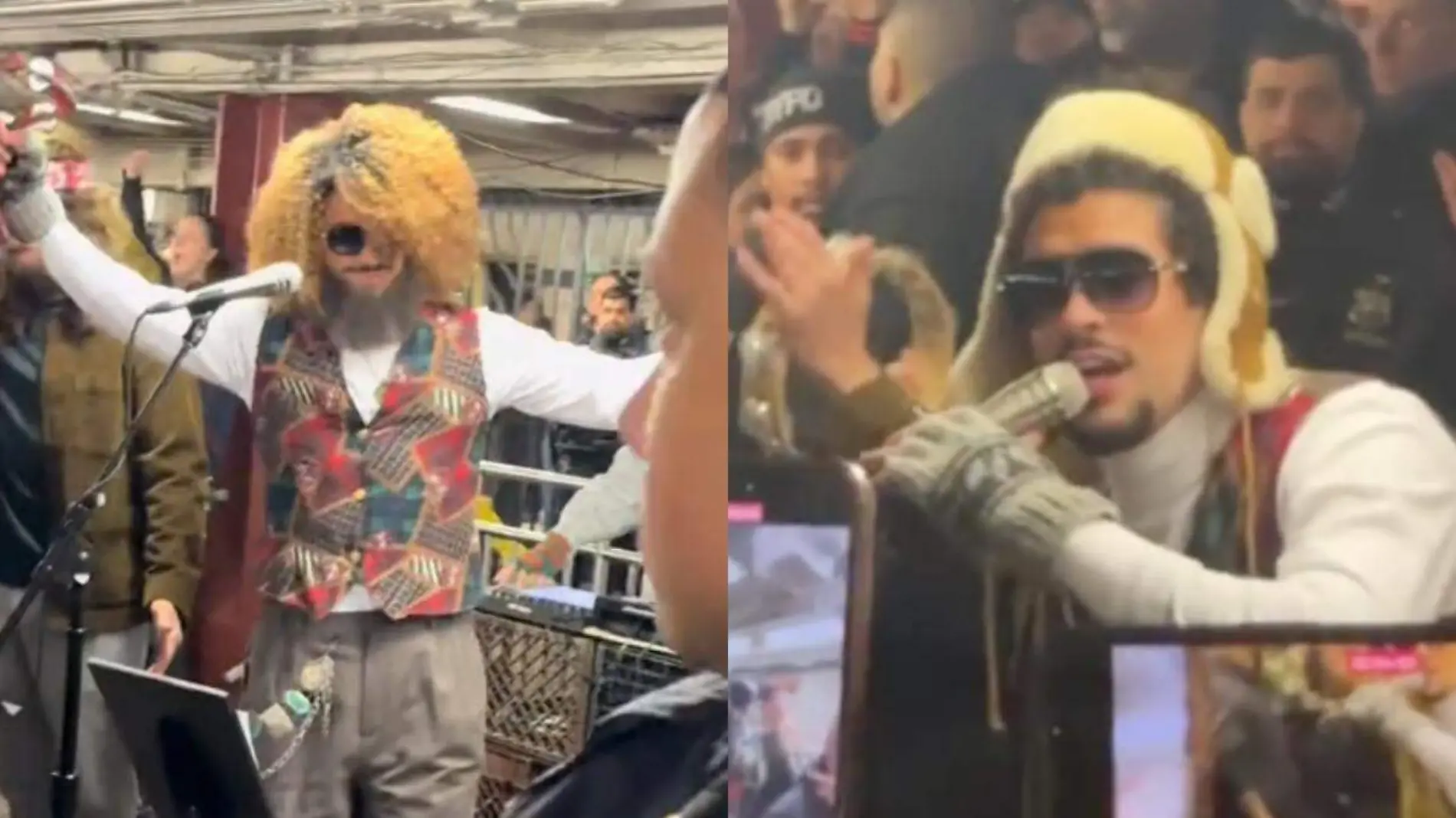 Bad Bunny en el metro de Nueva York